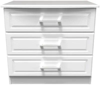 Gina 3 Drawer Small Chest - White