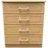 Gina 4 Drawer Chest - Oak