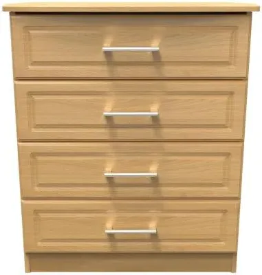 Gina 4 Drawer Chest - Oak