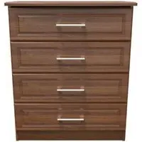 Gina 4 Drawer Chest - Walnut