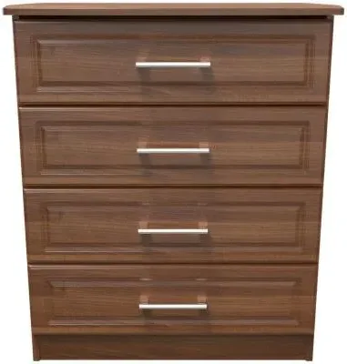Gina 4 Drawer Chest - Walnut