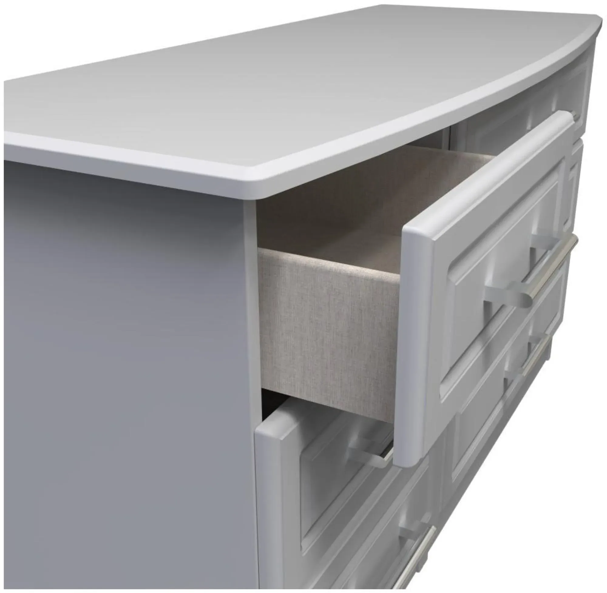 Gina 6 Drawer Midi Dresser - Grey