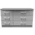 Gina 6 Drawer Midi Dresser - Grey