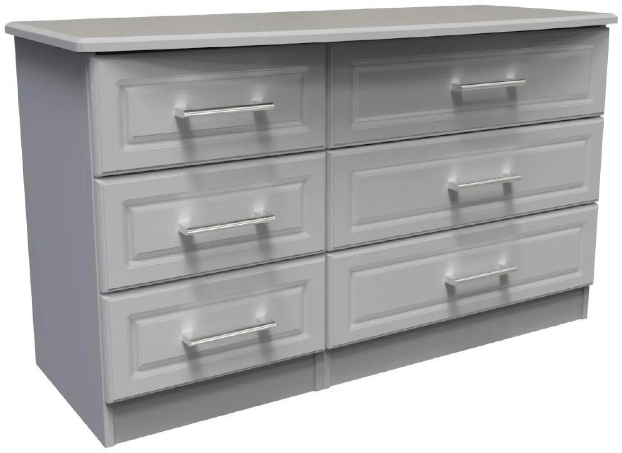 Gina 6 Drawer Midi Dresser - Grey Ash