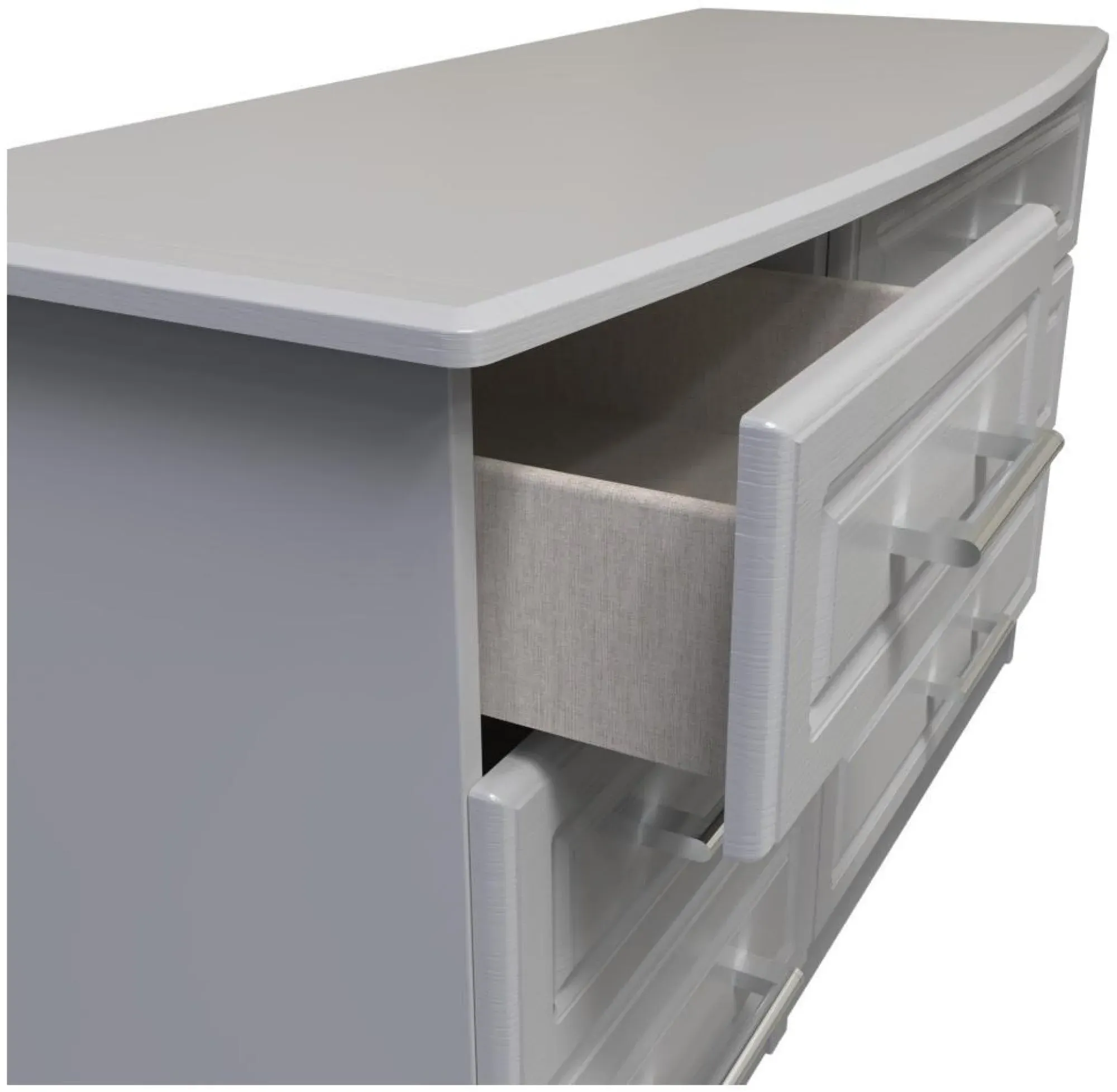Gina 6 Drawer Midi Dresser - Grey Ash