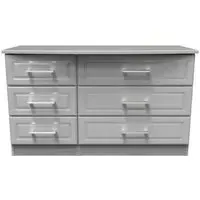 Gina 6 Drawer Midi Dresser - Grey Ash