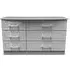 Gina 6 Drawer Midi Dresser - Grey Ash