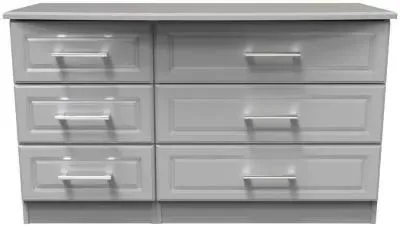 Gina 6 Drawer Midi Dresser - Grey Ash