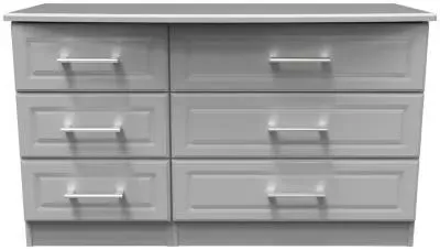 Gina 6 Drawer Midi Dresser - Grey image