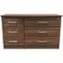 Gina 6 Drawer Midi Dresser - Walnut