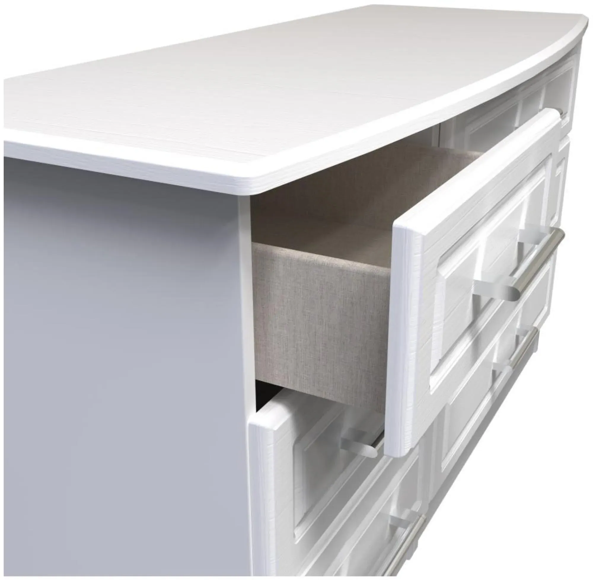 Gina 6 Drawer Midi Dresser - White