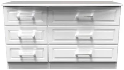 Gina 6 Drawer Midi Dresser - White