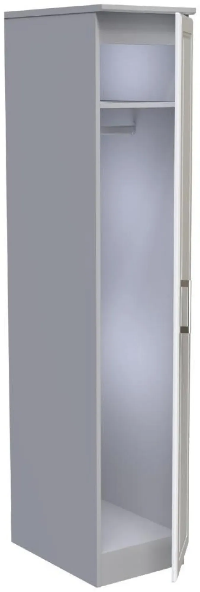 Gina Single Door Wardrobe - Grey Ash