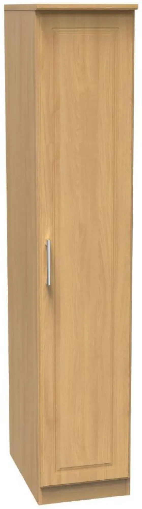 Gina Single Door Wardrobe - Oak