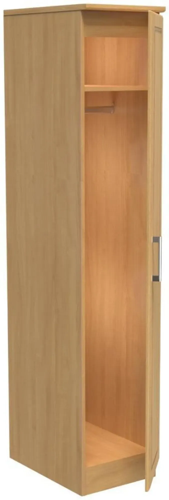 Gina Single Door Wardrobe - Oak