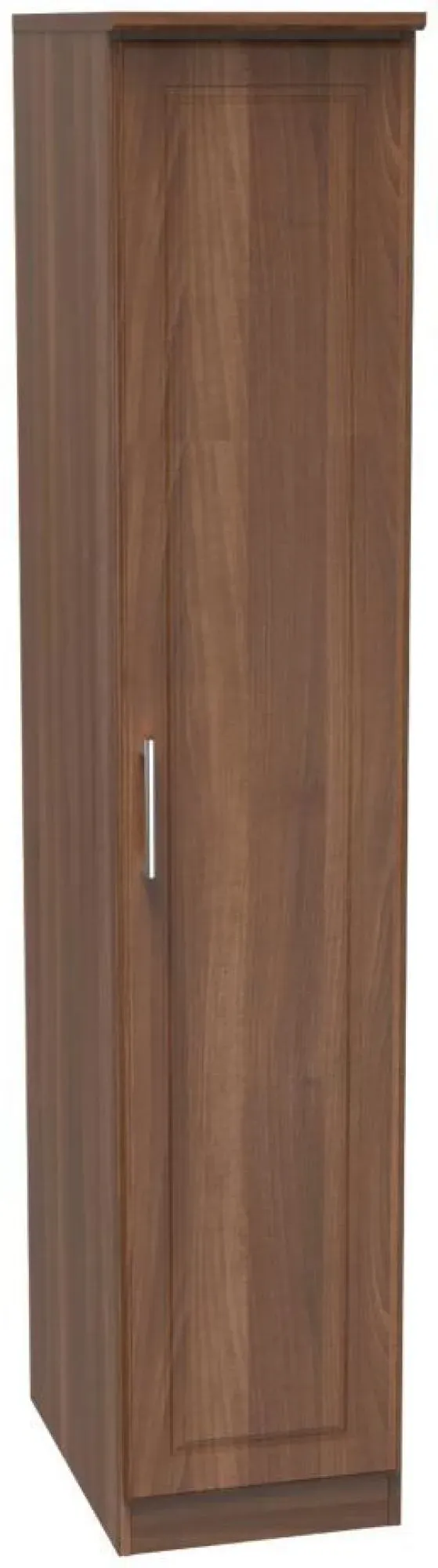 Gina Single Door Wardrobe - Walnut