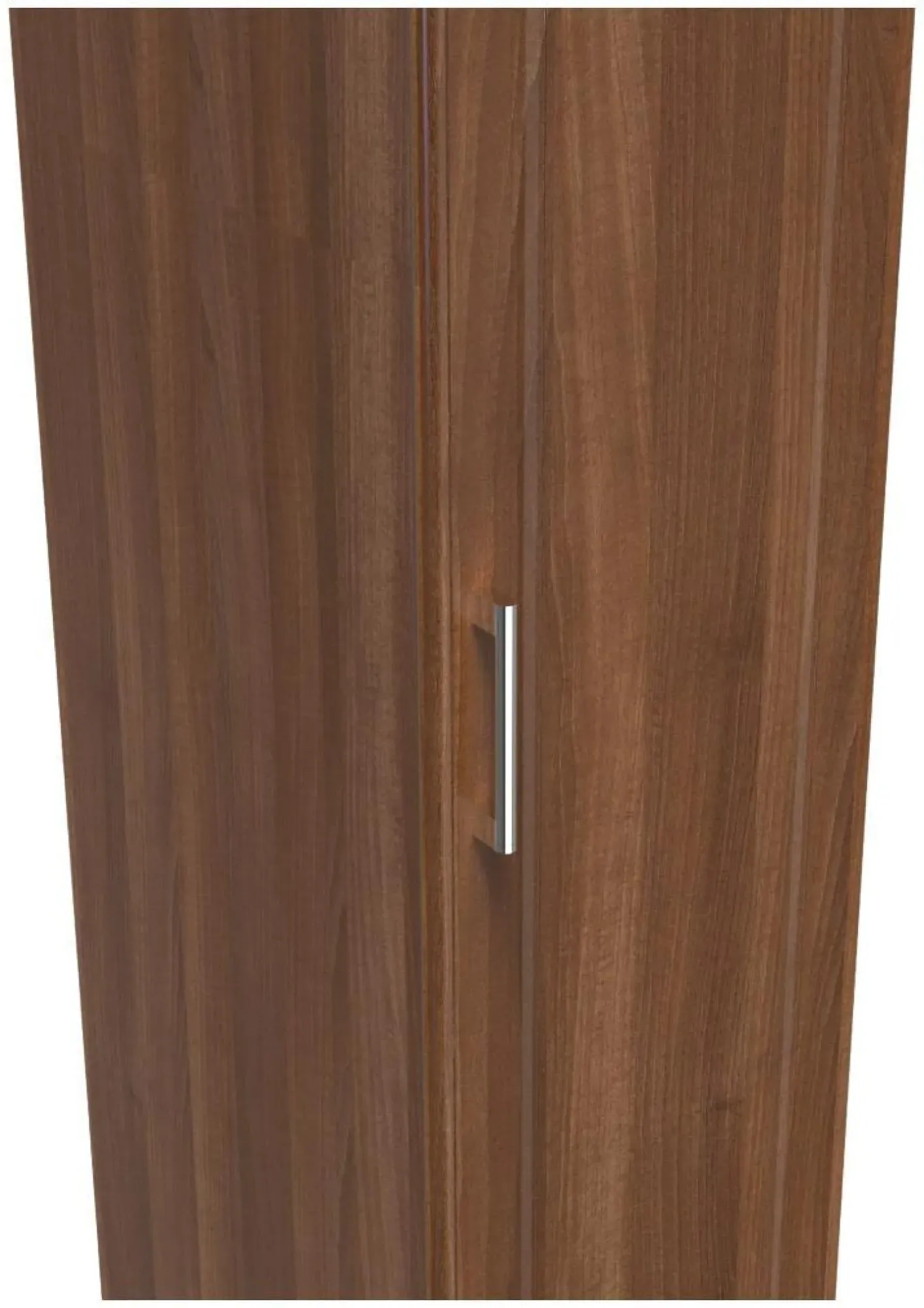 Gina Single Door Wardrobe - Walnut