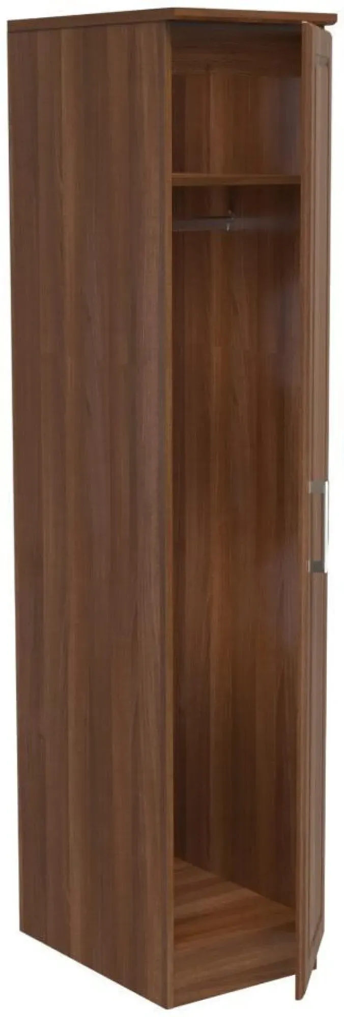 Gina Single Door Wardrobe - Walnut
