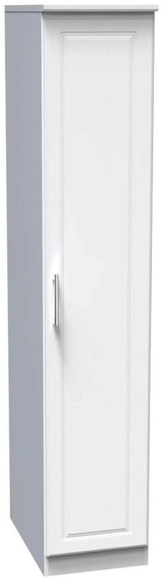 Gina Single Door Wardrobe - White Ash