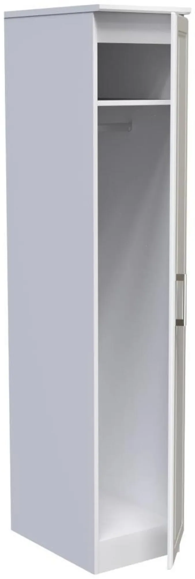 Gina Single Door Wardrobe - White Ash
