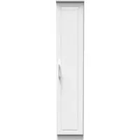 Gina Single Door Wardrobe - White Ash