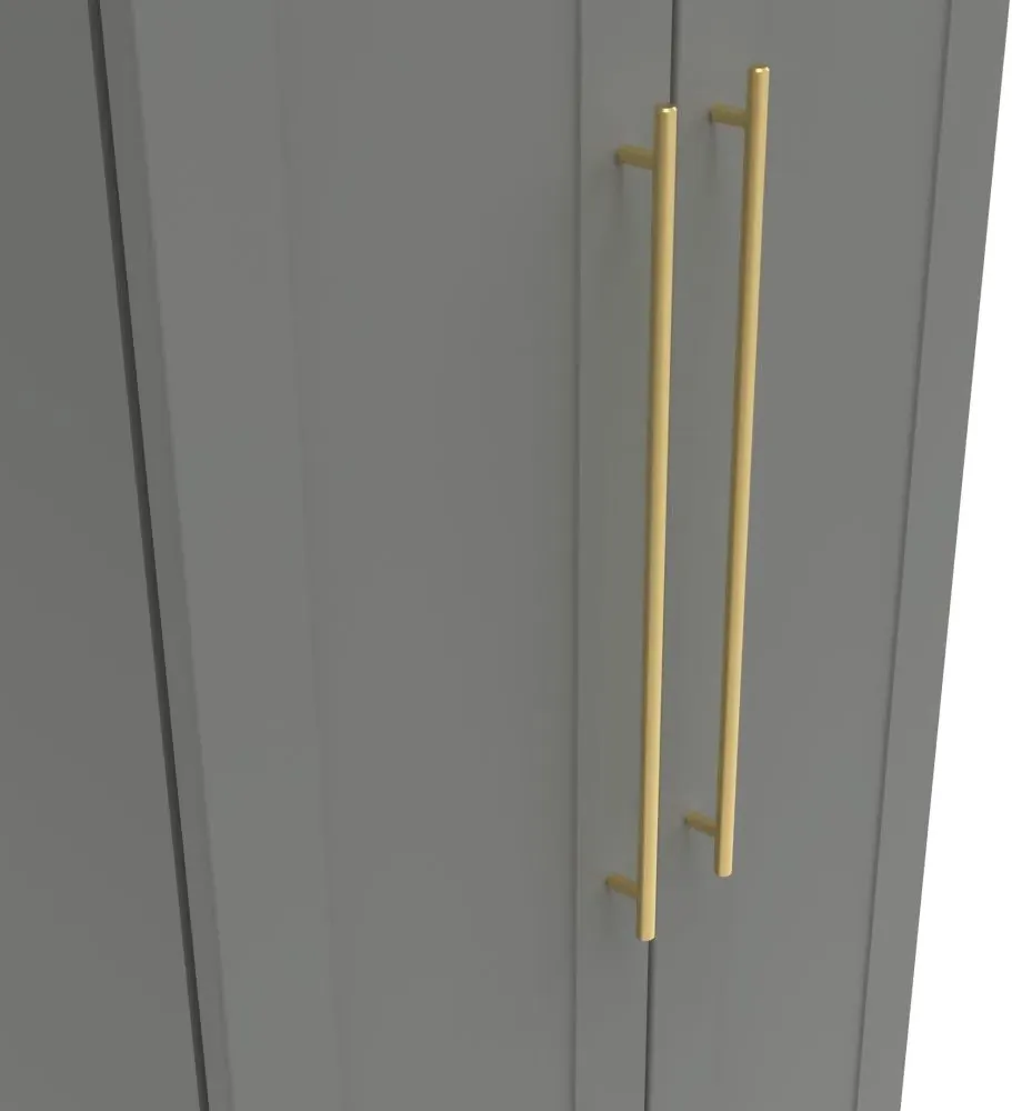 Haworth 2 Door Tall Wardrobe - Dusk Grey