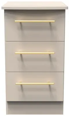 Haworth 3 Drawer Bedside Cabinet - Kashmir Matt