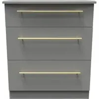 Haworth 3 Drawer Small Chest - Dusk Grey