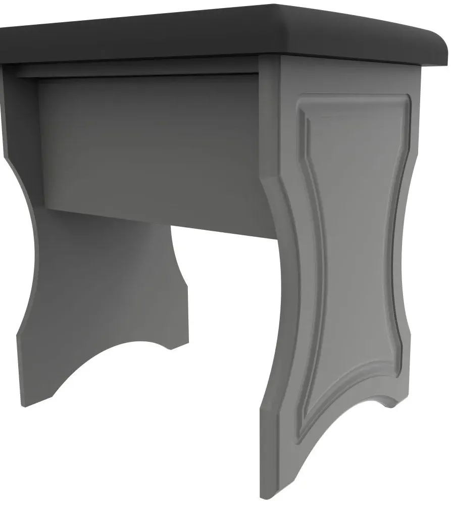 Haworth Padded Dressing Stool - Dusk Grey