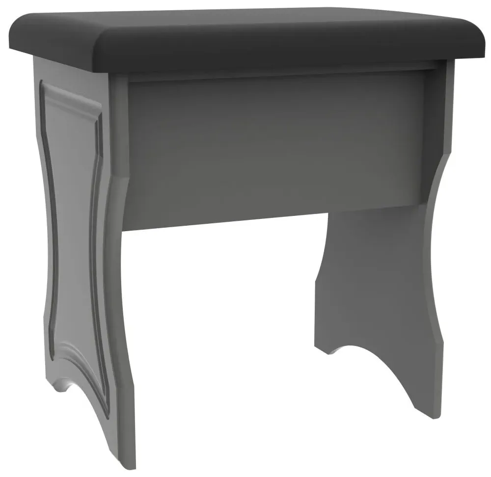 Haworth Padded Dressing Stool - Dusk Grey