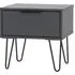 Hong Kong 1 Drawer Bedside Cabinet - Graphite