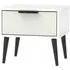 Hong Kong 1 Drawer Bedside Cabinet with Wooden Legs - Cashmere