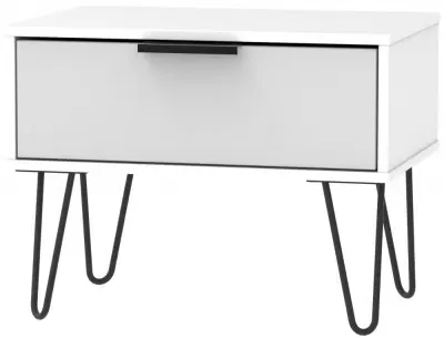 Hong Kong 1 Drawer Wide Bedside Cabinet - Grey
