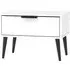 Hong Kong 1 Drawer Wide Bedside Cabinet - White
