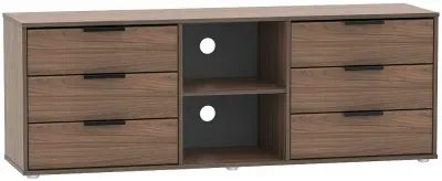 Hong Kong 150cm TV Unit with Glides Legs - Carini Walnut image