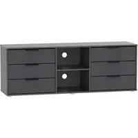 Hong Kong 150cm TV Unit with Glides Legs - Graphite