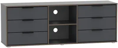Hong Kong 150cm TV Unit with Glides Legs - Graphite