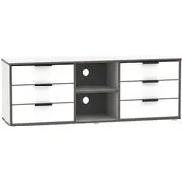 Hong Kong 150cm TV Unit with Glides Legs - White