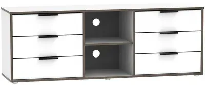 Hong Kong 150cm TV Unit with Glides Legs - White