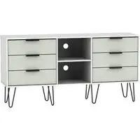 Hong Kong 150cm TV Unit with Hairpin Legs - Cashmere, White