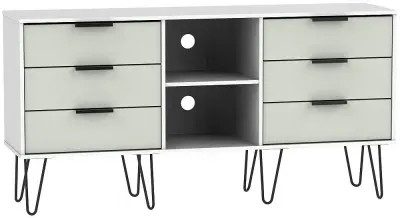 Hong Kong 150cm TV Unit with Hairpin Legs - Cashmere, White
