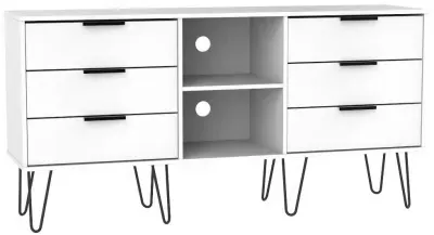 Hong Kong 150cm TV Unit with Hairpin Legs - White