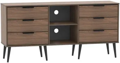 Hong Kong 150cm TV Unit with Wooden Legs - Carini Walnut