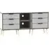 Hong Kong 150cm TV Unit with Wooden Legs - Grey, White