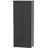 Hong Kong 2 Door 2 Drawer Tall Wardrobe - Black