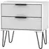 Hong Kong 2 Drawer Midi Chest with Hairpin Legs - Grey