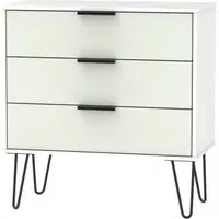 Hong Kong 3 Drawer Midi Chest with Hairpin Legs - Cashmere