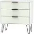 Hong Kong 3 Drawer Midi Chest with Hairpin Legs - Cashmere