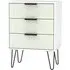 Hong Kong 3 Drawer Small Chest with Hairpin Legs - Cashmere