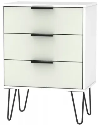 Hong Kong 3 Drawer Small Chest with Hairpin Legs - Cashmere
